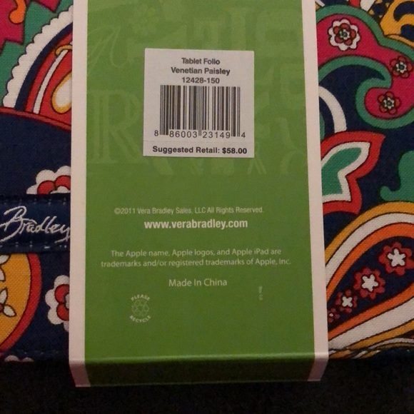 NWOT Vera Bradley IPad 2 or later case - Picture 5 of 11